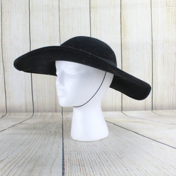 Women's Black Wool Bow with String and Bow Accent Hat Size OS - Picture 3 of 9